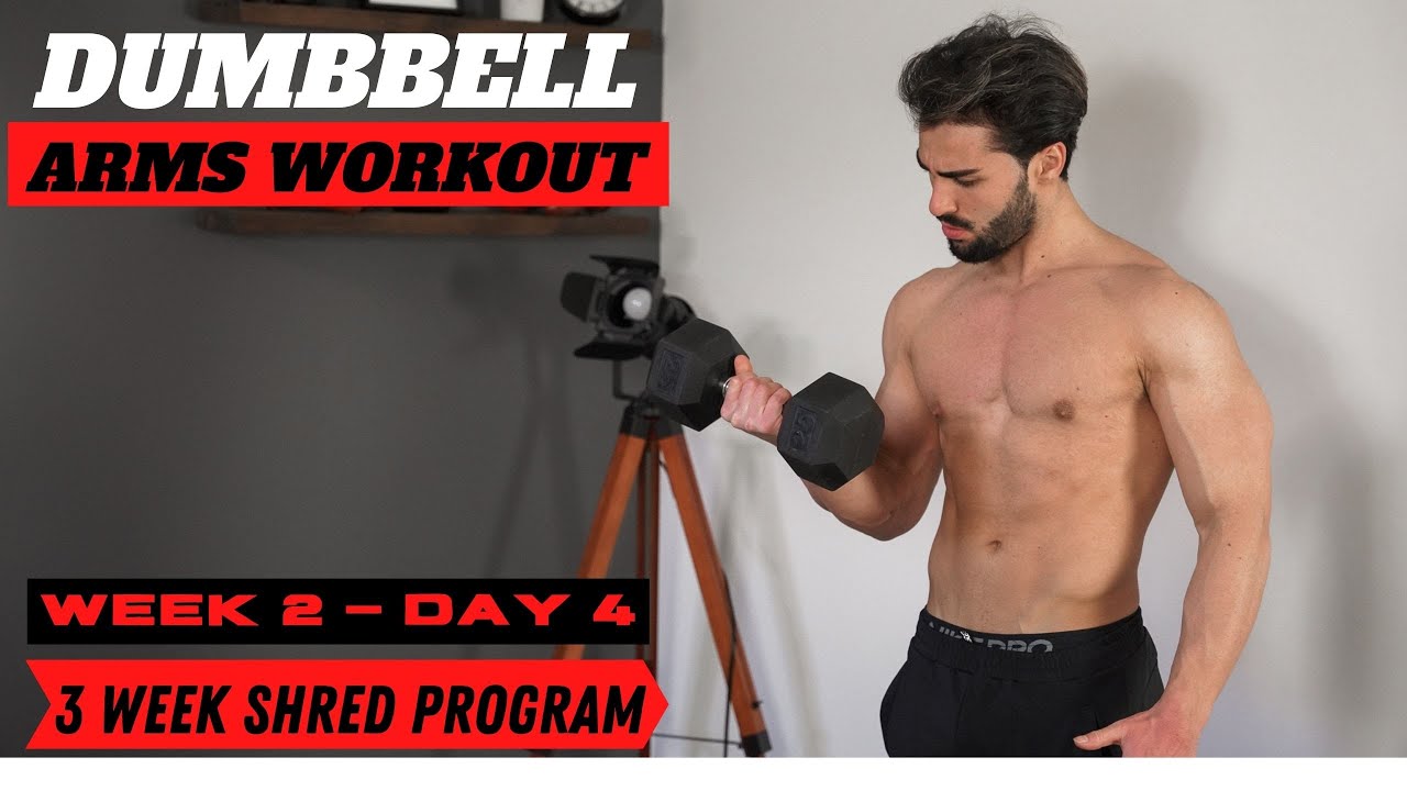 image 0 3 Week Shred Program : Dumbbell Arms Workout : Week 2 - Day 5