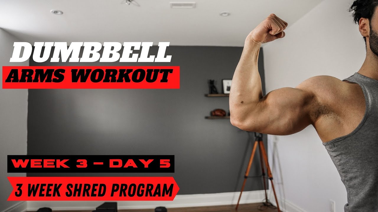 3 Week Shred Program : Dumbbell Arms Workout : Week 3 - Day 5