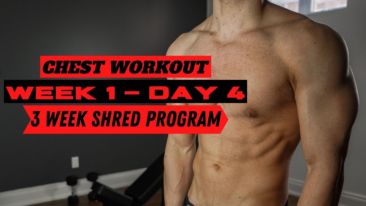image 0 3 Week Shred Program : Dumbbell Chest Workout : Week 1 - Day 4