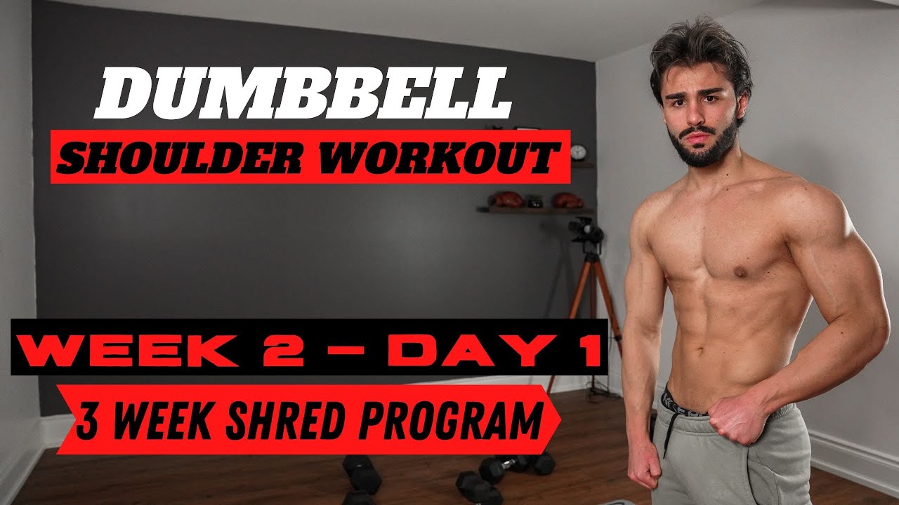 image 0 3 Week Shred Program : Dumbbell Shoulders Workout : Week 2 - Day 1
